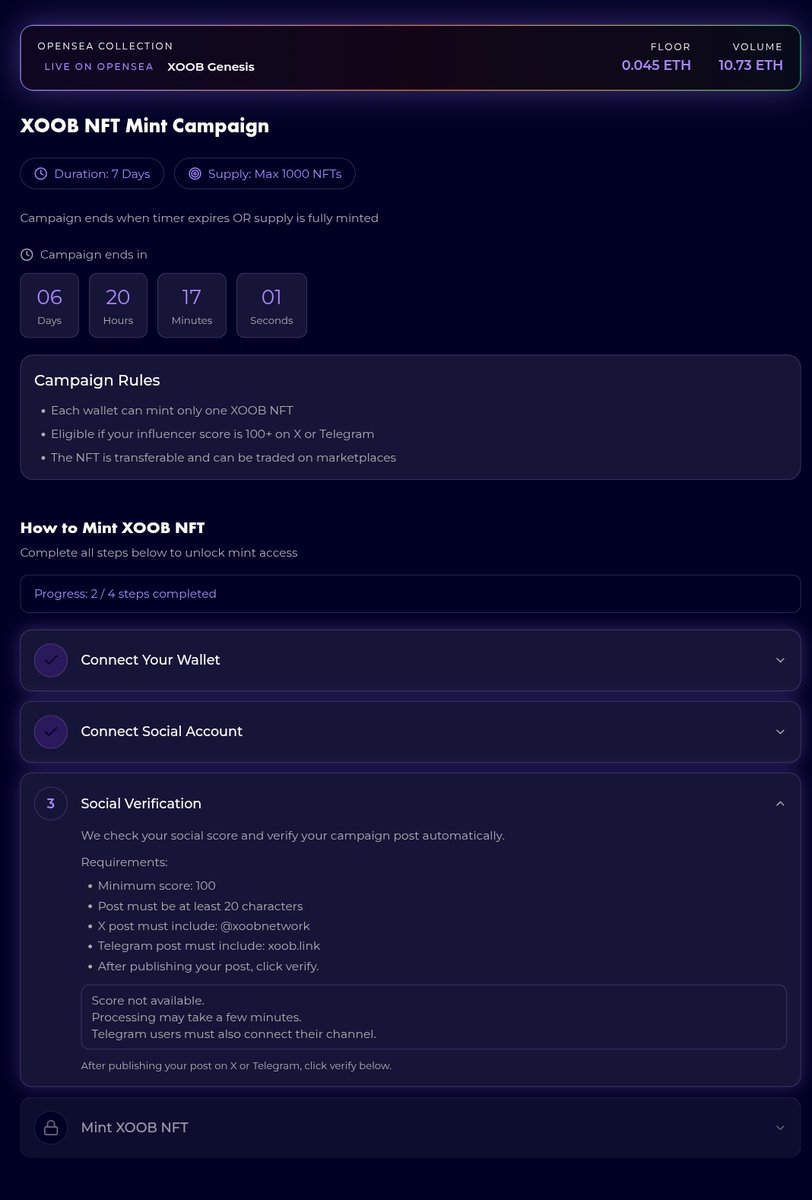 AnyaEth99's tweet photo. Big news 🎉 Introducing @XOOBNetwork 
Currently sitting at a floor price of 0.05eth, they're running an NFT Mint Campaign. XOOB has raised $1.6m 🤯 XOOB NFT holders get exclusive rewards and bonuses from partner projects. Check it out:
https://t.co/Ek3gXfTR4T https://t.co/Xsz9vPNeqA