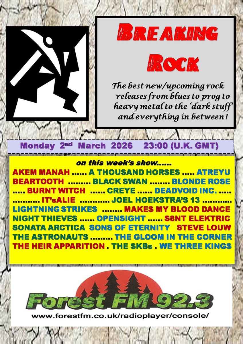 pjbreakingrock's tweet image. Evening all! @pjbreakingrock #radioshow @ForestFMRadio  is on air soon, stream forestfm.co.uk/radioplayer/co… first up #BlackSwan with #I_mReady from new album #Paralyzed out now @FrontiersMusic1  stream