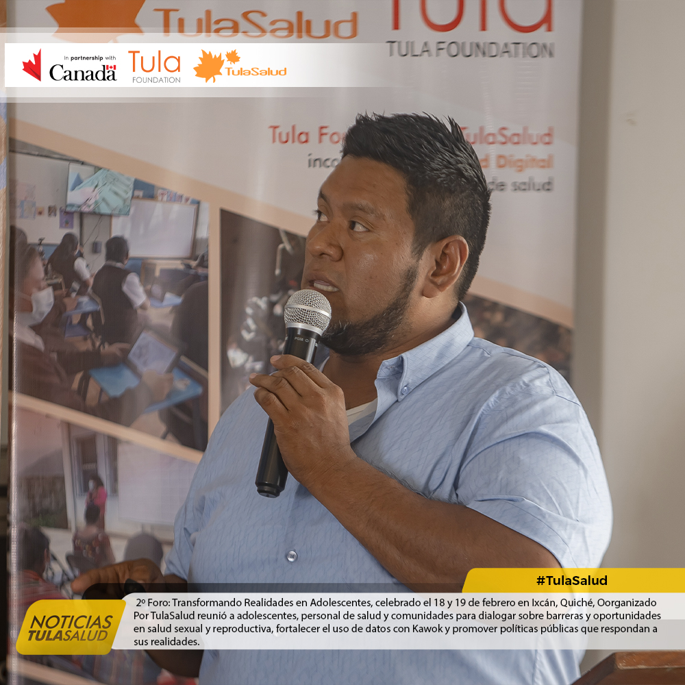 TulaSalud's tweet photo. ๐ฑ En el 2ยบ Foro #TransformandoRealidades, fortalecemos #EspaciosAmigables del #MSPAS y la iniciativa digital con #MotivaciรณnJuvenil. Con #TulaSalud, #TulaFoundation y #GobiernoDeCanadรก impulsamos datos con #Kawok y proyectos de vida para adolescentes ๐๐. https://t.co/0JYL0uYk7Y