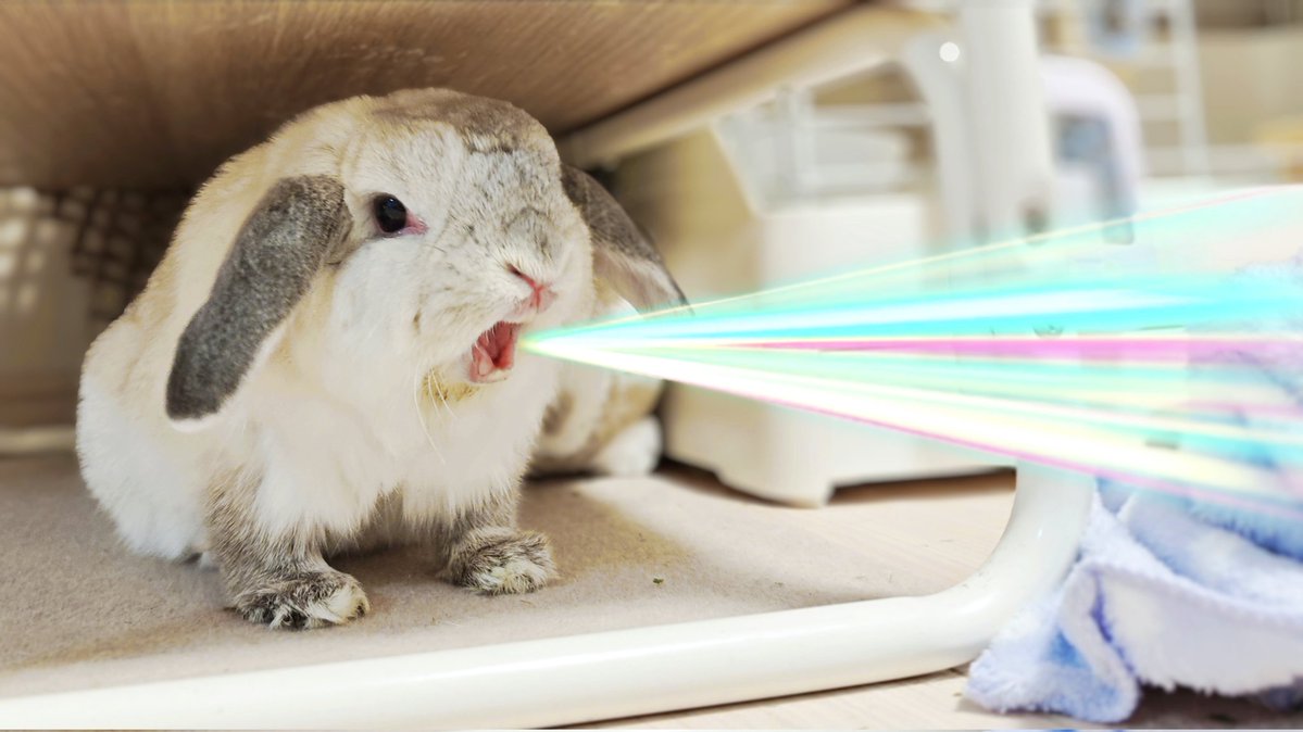 しろちゃん！破壊光線！！