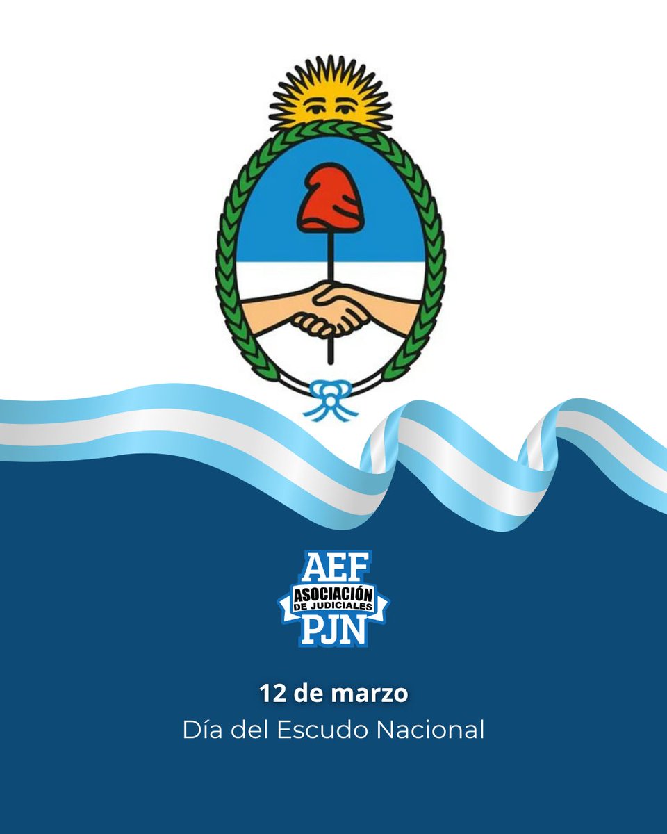 de_judiciales's tweet photo. 12 de marzo | Hoy celebramos el Día del Escudo Nacional Argentino, símbolo de nuestra identidad. 🇦🇷🤍 https://t.co/RTnRpPxRpX