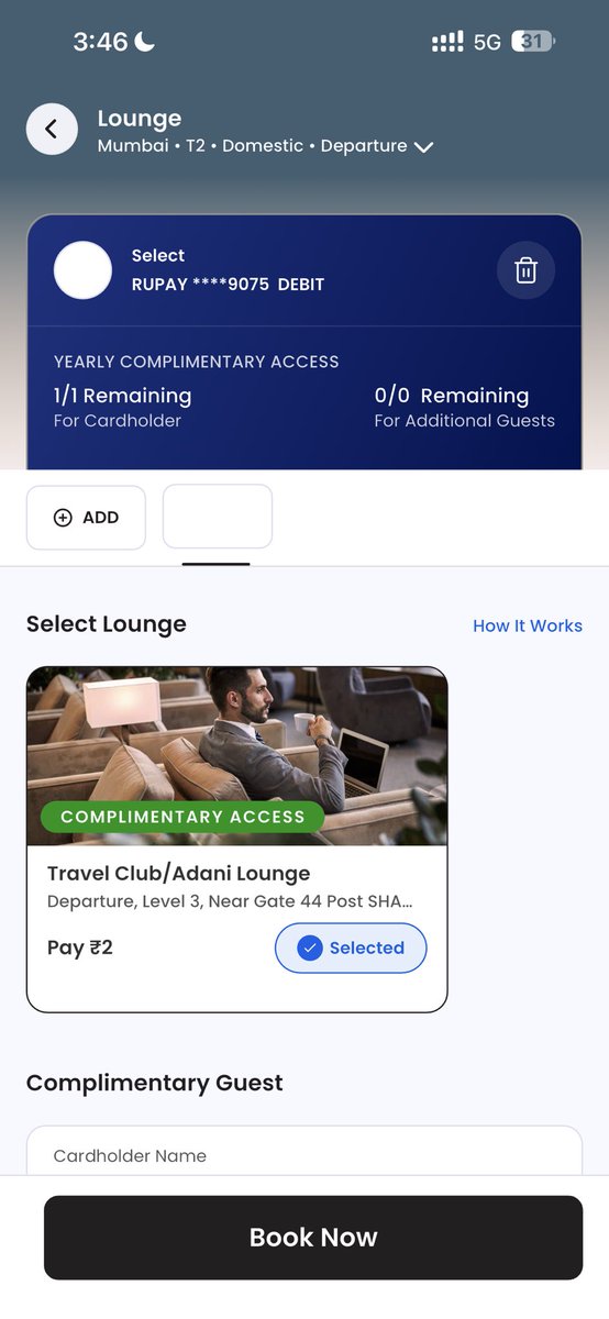 After being premium customer of SBI Wealth with Rupay select debit card. That have 4 lounge per quarter but in my app it is showing only one. After taking premium service it is not acceptable <a href="/TheOfficialSBI/">State Bank of India</a> <a href="/RuPay_npci/">RuPay</a> <a href="/OfficialSBICare/">SBI Cares</a>