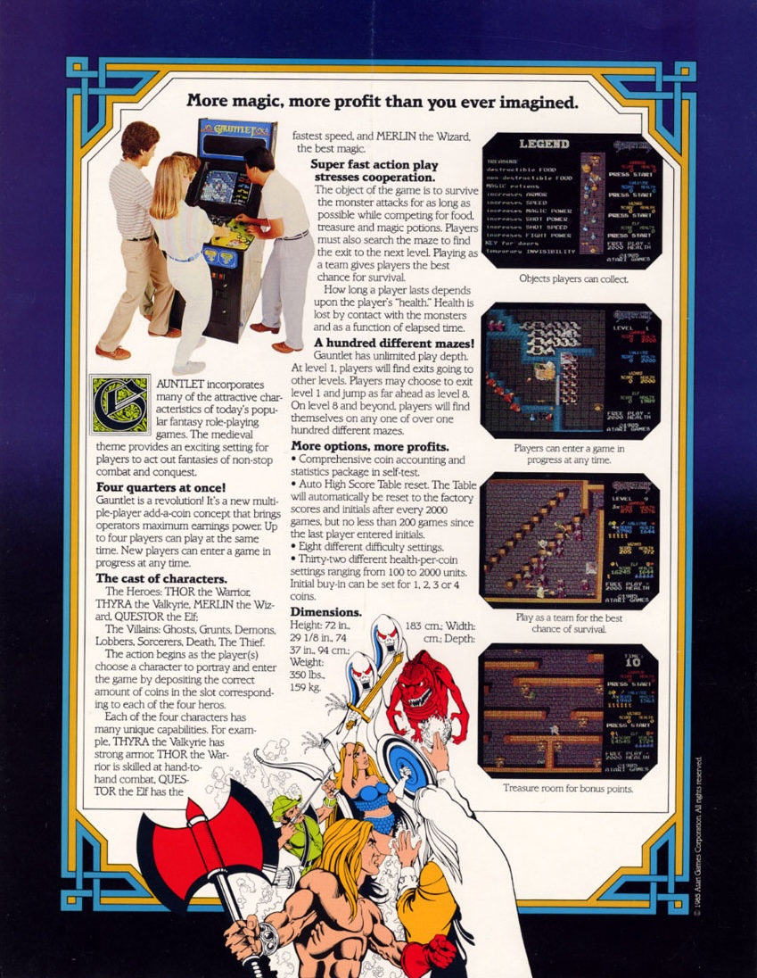 Random #arcade posters from yesteryear #915 Title: Gauntlet
