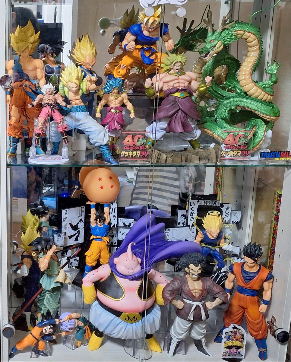 ドラゴンボールディスプレイまた変更。上段を好きなキャラで固めて