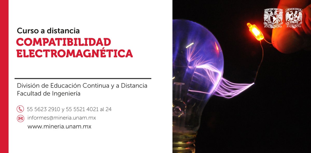 MineriaUNAM's tweet image. Identifica y previene los posibles problemas de compatibilidad electromagnética en un sistema eléctrico o electrónico.
📆 Inicio 9 de marzo
💻 Modalidad a distancia
💡 Temario, precio y registro en: mineriaunam.short.gy/OQMg0Z
.
.
#Electricidad #Electrónica