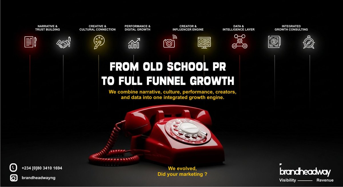 brandheadway's tweet photo. If your PR strategy still looks like this ☎️… we need to talk.

There was a time when one phone call, one press release, and a little hope could move a brand.

Today? Hope is not a growth strategy.

At Brandheadway, we’ve upgraded the game.

We turn narratives into systems. https://t.co/MzlwDQUzqX
