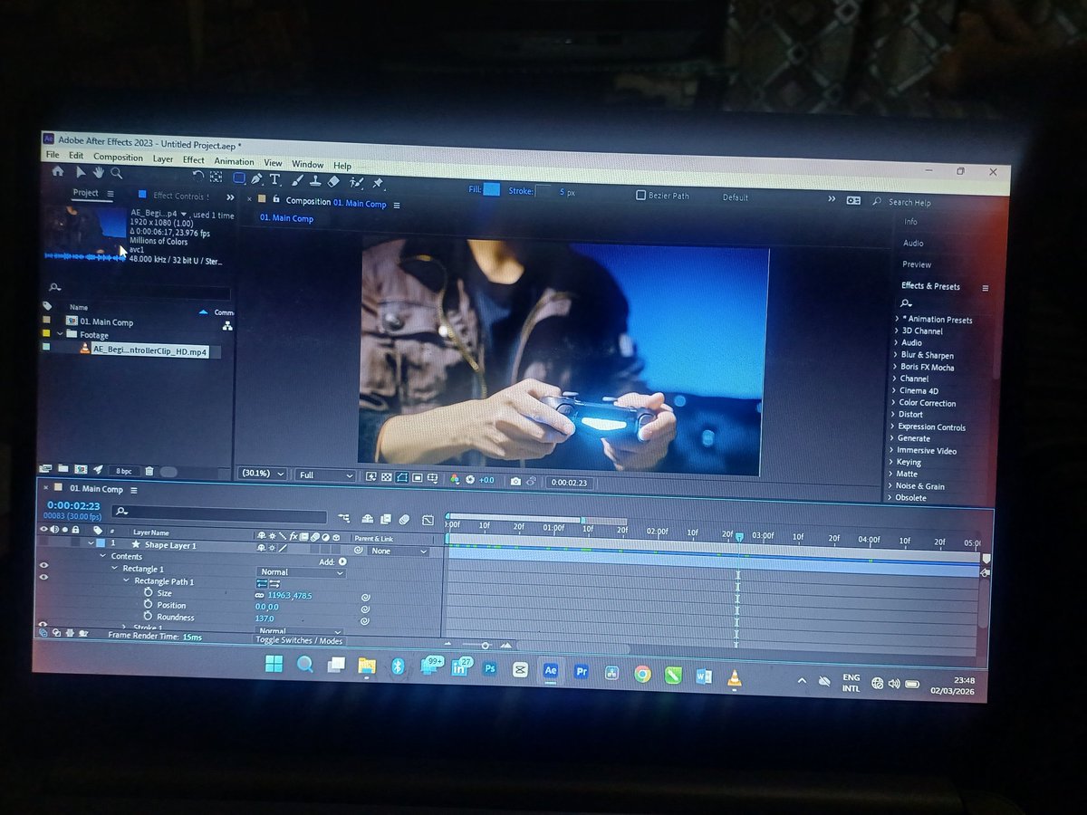 CraftedByDaniel's tweet photo. Learning After Effects is not small work 😅

My brain is tired but we move.
Growth isn’t comfortable.

But we keep going 🎬🔥 https://t.co/Iy5wQDPJo2