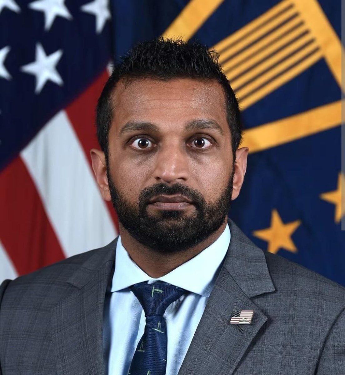 Why does Kash Patel look like he's not sure if he just sharted??? 🤔