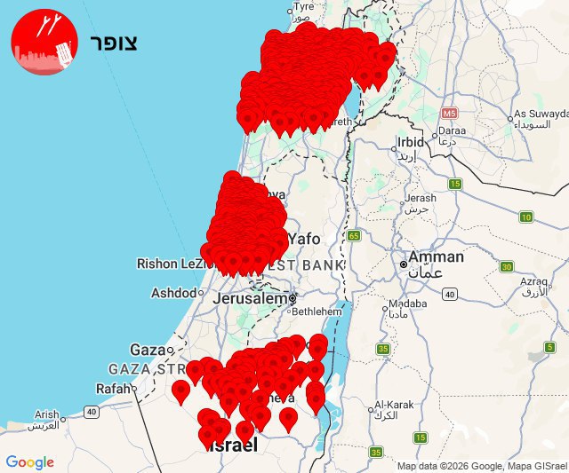 Hadrian130AD's tweet photo. Hezbollah is pounding the north while #Iran is smashing the centre and south of the bacterial infection called Zion. https://t.co/jCTb0djRHw