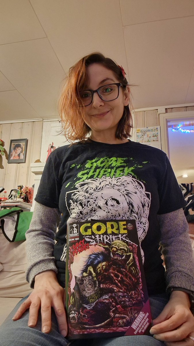 Just came back from Kosmorama &amp; saw Hex, documentary on the all female Norwegian black metal band called Witch Club Satan. Rocking my Gore Shriek shirt. &amp; what's in my mailbox? Gore Shriek Volume 3!!!