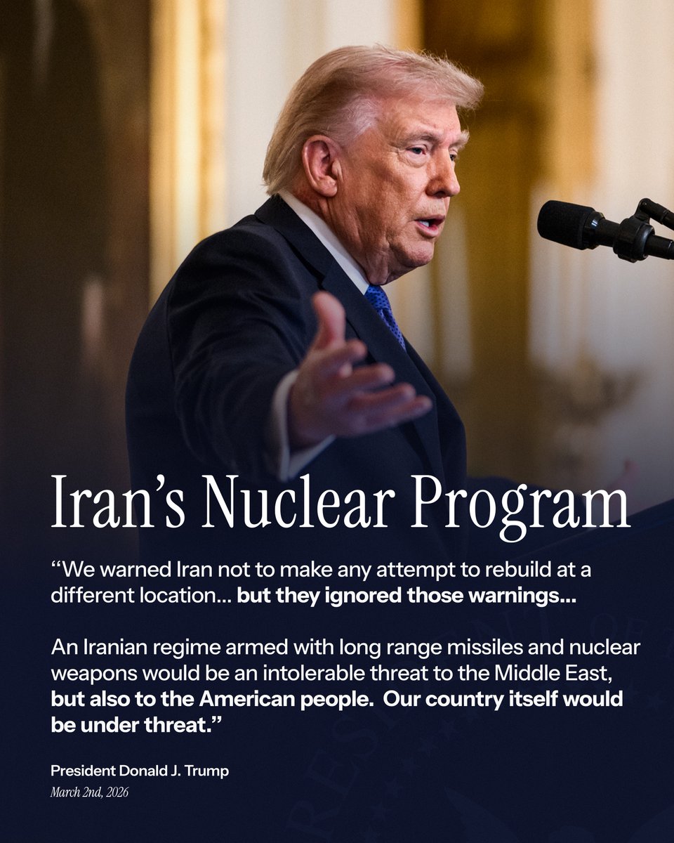 One key objective of Operation Epic Fury: ensuring Iran can NEVER obtain a nuclear weapon.