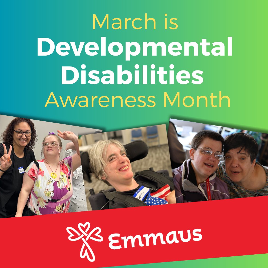 March is Developmental Disabilities Awareness Month 💙

At Emmaus, we celebrate the voices, talents, and goals that strengthen our community.

Inclusion means opportunity, support, and the freedom to live a life of choice and purpose.

#DDAM2025 #EmmausHomes #InclusionMatters
