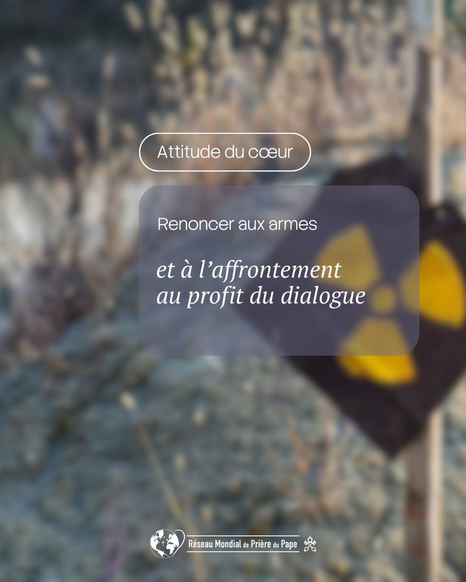 clicktopray_fr's tweet image. Attitudes pour la vie quotidienne - Mars 2026 🤝🕊️

Nous souhaitons t'inviter à cultiver une attitude centrale du cœur : ➡️Renoncer aux armes et à l’affrontement au profit du dialogue.

#Désarmement #Paix #Dialogue