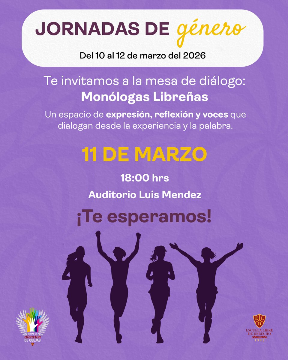 Monólogas Libreñas es un espacio para escuchar, sentir y reflexionar a través de la palabra. 💜

📅 11 de marzo
⏰ 18:00 hrs
📍 Auditorio Rabasa

Te invitamos a ser parte de este encuentro.

<a href="/UAQ_ELDoficial/">@UnidaddeQuejasELD</a>