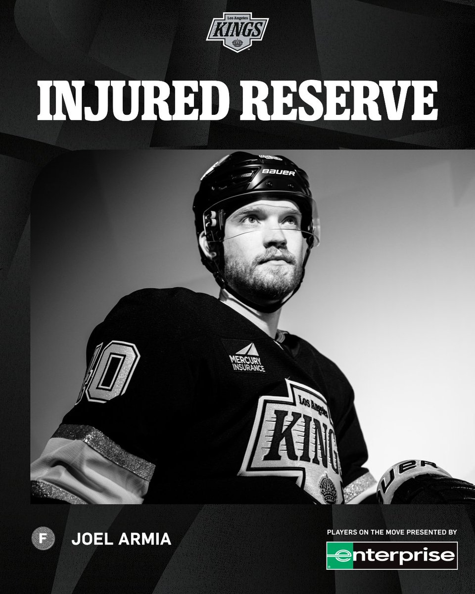LAKings's tweet photo. We've made the following roster moves:

▪️ F Jared Wright and D Angus Booth have been recalled from the @ontarioreign.

▪️ F Joel Armia has been placed on injured reserve.

▪️ D Jacob Moverare has been designated non-roster playing status.

📲 https://t.co/cwF0HVizD5

@Enterprise | #GoKingsGo