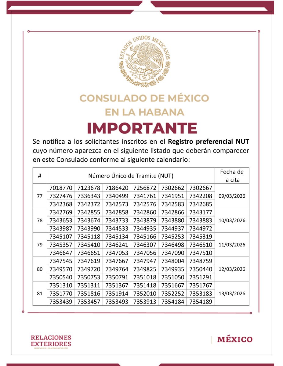 Consulado de México en La Habana tweet media