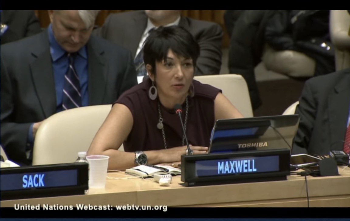 drhossamsamy65's tweet photo. ⛔️We live in a clown world 🤡

•Melania Trump at the UN‼️

•Ghislaine Maxwell at the UN‼️

⛔️What is so special about these two women that put them on the top of the United Nations ‼️ https://t.co/zV8UWiYCDZ