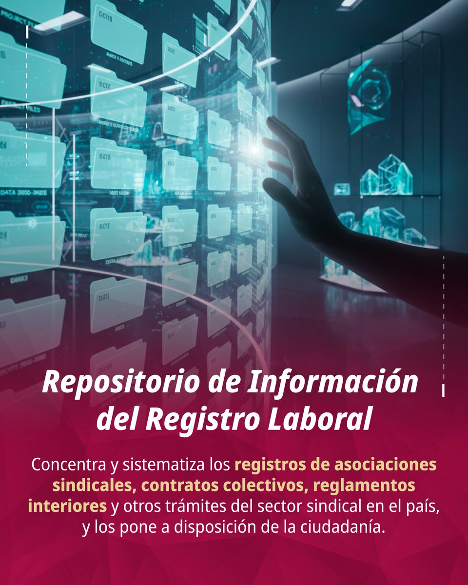 STPS_mx's tweet photo. El @Centrofcrl pone a tu disposición el Repositorio de Información del Registro Laboral #RepoLab, una herramienta pública donde puedes consultar:
✅ Registros de asociaciones sindicales
✅ Contratos Colectivos
✅ Reglamentos interiores
🔗 Conócelo aquí: https://t.co/La4hgVT7uE https://t.co/Xe4LvK0RGR