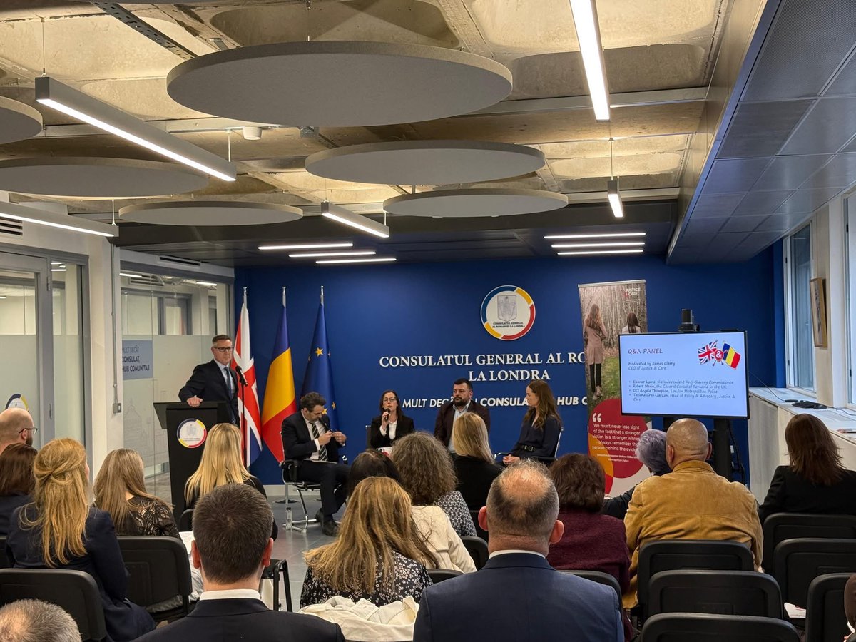 Traficul de Persoane: de la Conștientizare la Acțiune.

26 februarie 2026: conferința „From Awareness to Action: The Role of Romanian Professionals in Fighting Modern Slavery and Human Trafficking in the UK” organizatǎ de <a href="/CGLondra/">Consulate General of Romania in London</a> în Hub-ul comunitar, în parteneriat cu