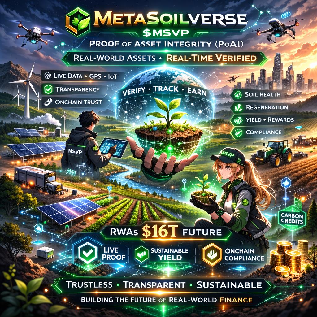RWAs are entering a new phase and it’s bigger than tokenization.

With <a href="/metasoilverse/">MSV Protocol</a> building in this direction and campaigns live on <a href="/BingXOfficial/">BingX</a>

 (#BingXBlast) , it’s worth looking at what’s really changing: how trust is created onchain.