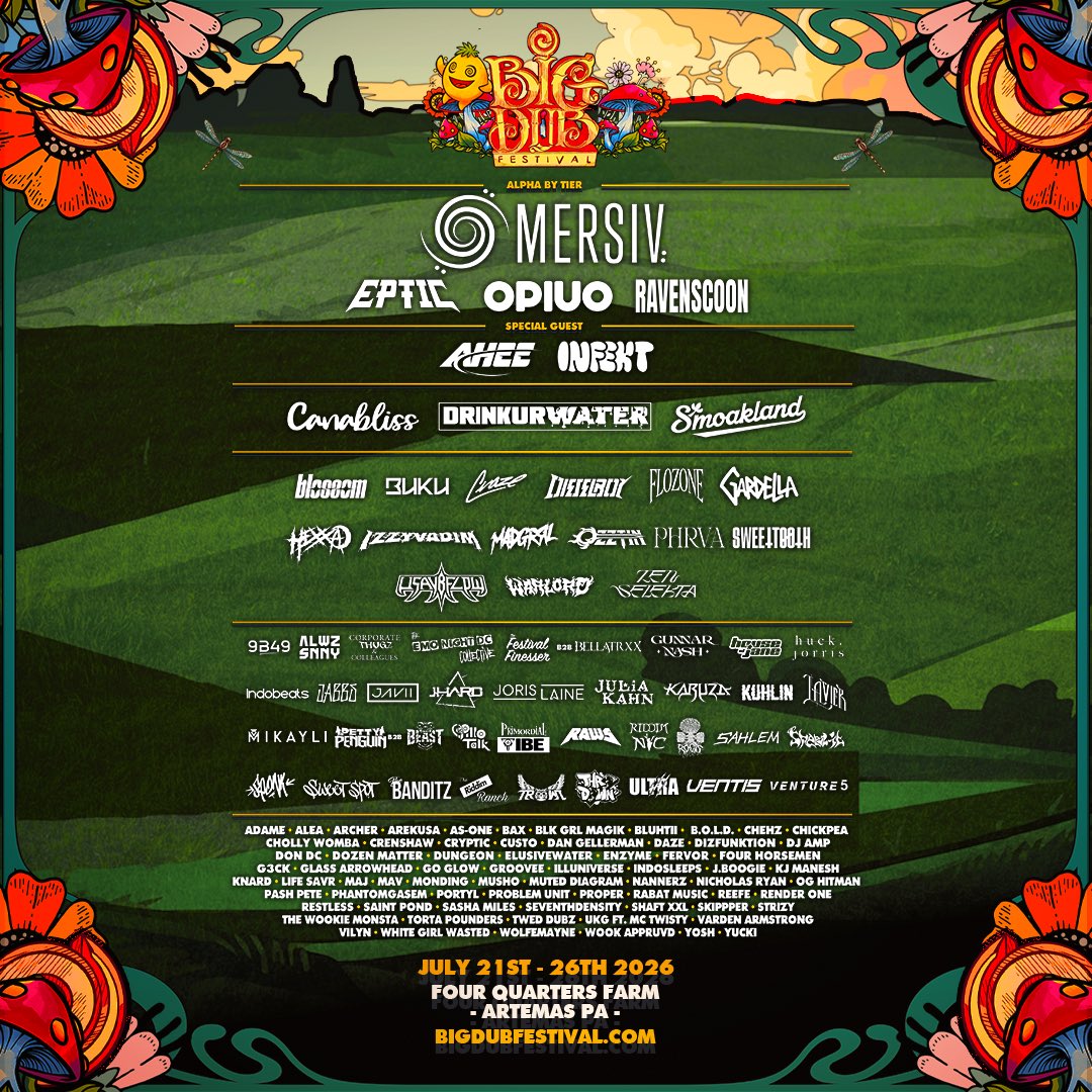 Playing my first ever <a href="/BigDubFestival/">Big Dub Festival</a> see y’all in the mountains soon 🤪