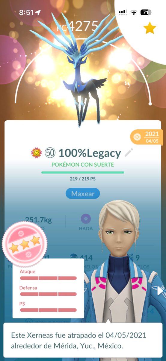 MidPogo's tweet photo. #MaxOutMonday 

Ho-Oh Shiny con Fondo, legacy, lucky y purificado (esperemos próximamente con chapa dorada).

Y porfin pude completar el Hundo Legacy Xerneas 🖖

#PokemonGo https://t.co/hcktOUpo0j