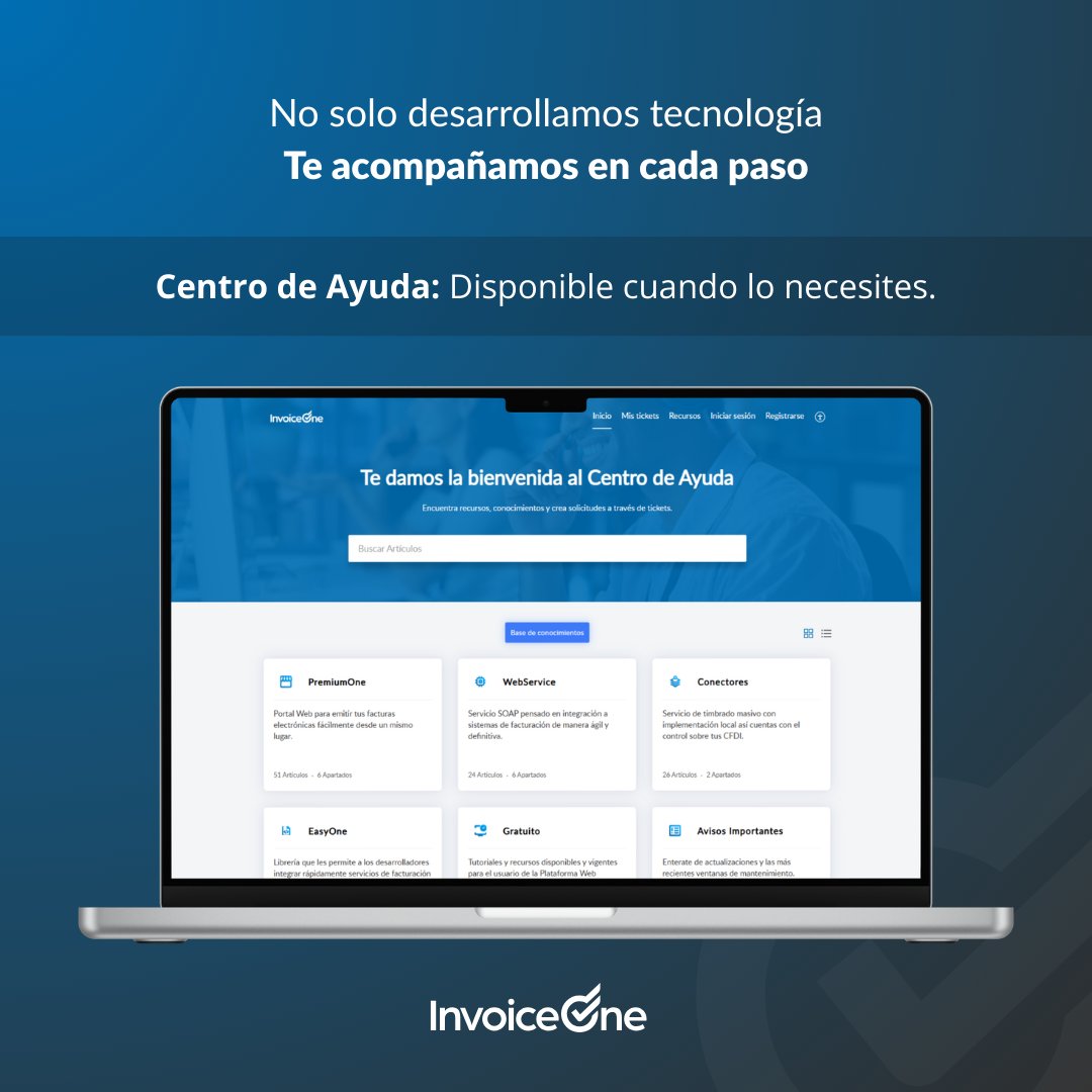InvoiceOne's tweet photo. Cada minuto cuenta cuando se trata de resolver un problema en tu facturación.

Nuestro Centro de Ayuda está diseñado para que encuentres soluciones rápidas, sin depender de horarios o llamadas.

📷 Accede aquí: https://t.co/lw44beugnK
#Soporte #FacturaElectrónica https://t.co/1N8HmeY3dT