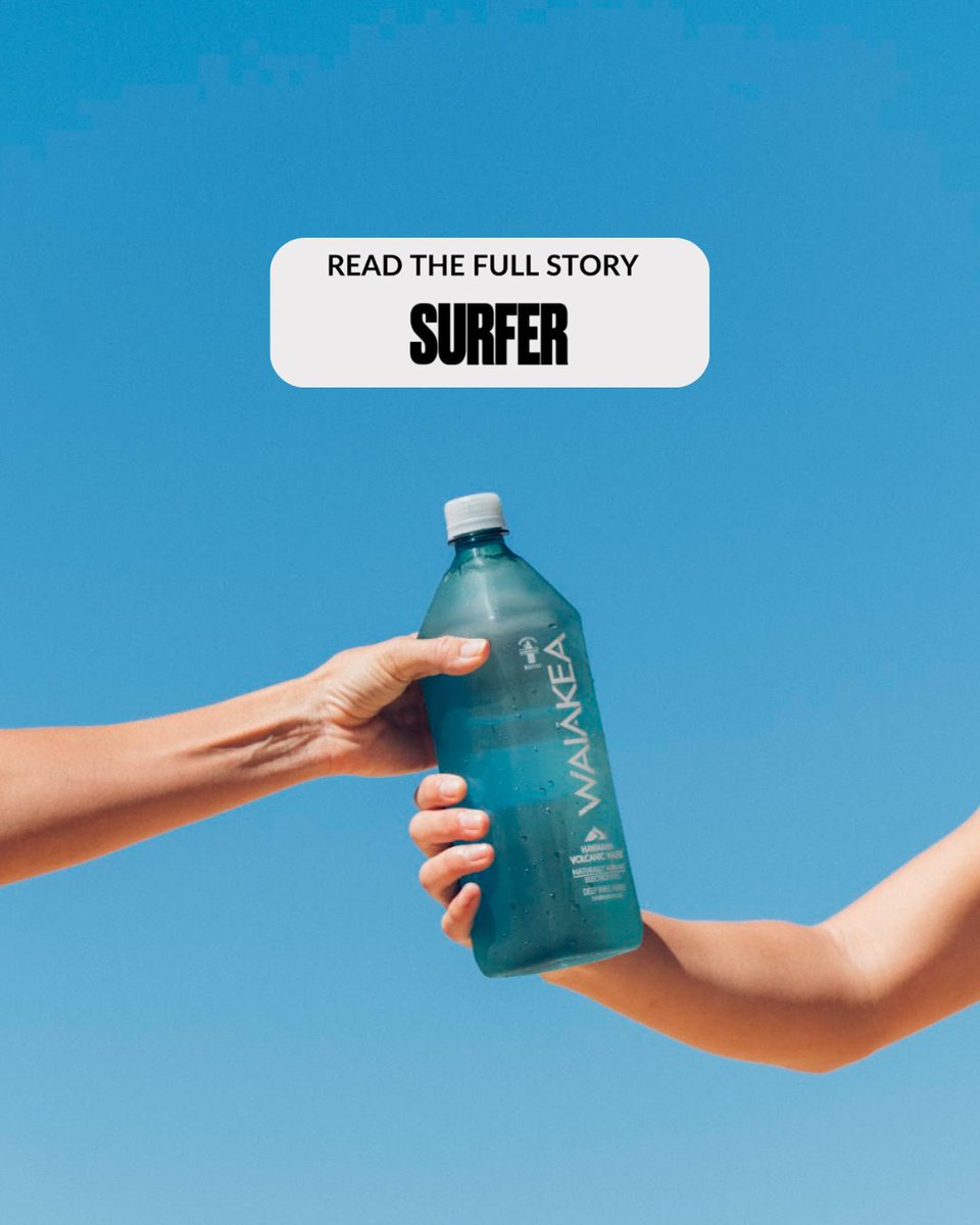 waiakea's tweet photo. Ink made from algae?  🌿🌊
Our Oceanplast® bottles just leveled up in sustainability!
Honored to be featured by @surfermagg  where we talk stories about our new efforts in sustainable packaging. Mahalo to Living Ink Tech for the support and collaboration. 
https://t.co/oSs8YbZmv7 https://t.co/q7LIPRr64D