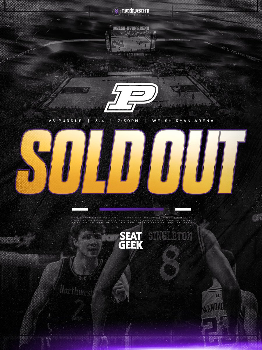 NUMensBball's tweet photo. Sold out senior night ⚫️

🎟️ https://t.co/eTdmKm0enk https://t.co/OlHG7shBhc