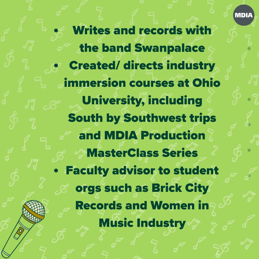 OU_MDIA's tweet photo. Faculty Spotlight: Josh Antonuccio 🎶 Director of the School of Media Arts &amp; Studies at Ohio University, producer, studio owner &amp; Grammy-voting member of The Recording Academy. His work’s been featured on NBC News, Teen Vogue &amp; Dallas Observer! https://t.co/K9KS8ougaF