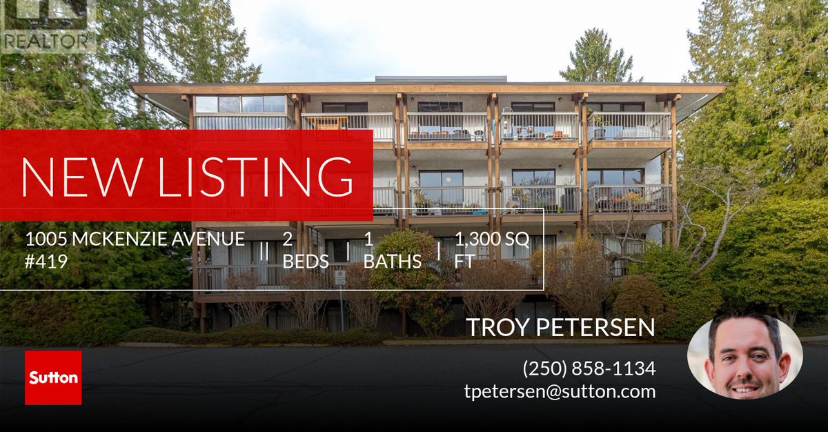 VicBCRealtor's tweet photo. 📍 New Listing 📍 Take a look at this fantastic new property that just hit the market located at 1005 Mckenzie Avenue #419 in Saanich. Reach out here or at (250) 858-1134 for more information https://t.co/PHK6QLjw1k https://t.co/DU9TKgOknk
