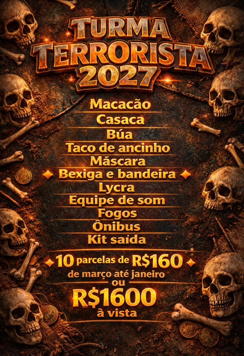 Venha fazer parte da maior Turma de Mesquita!!

Terrorista rumo aos 17 anos de História. ☠️💪🏼