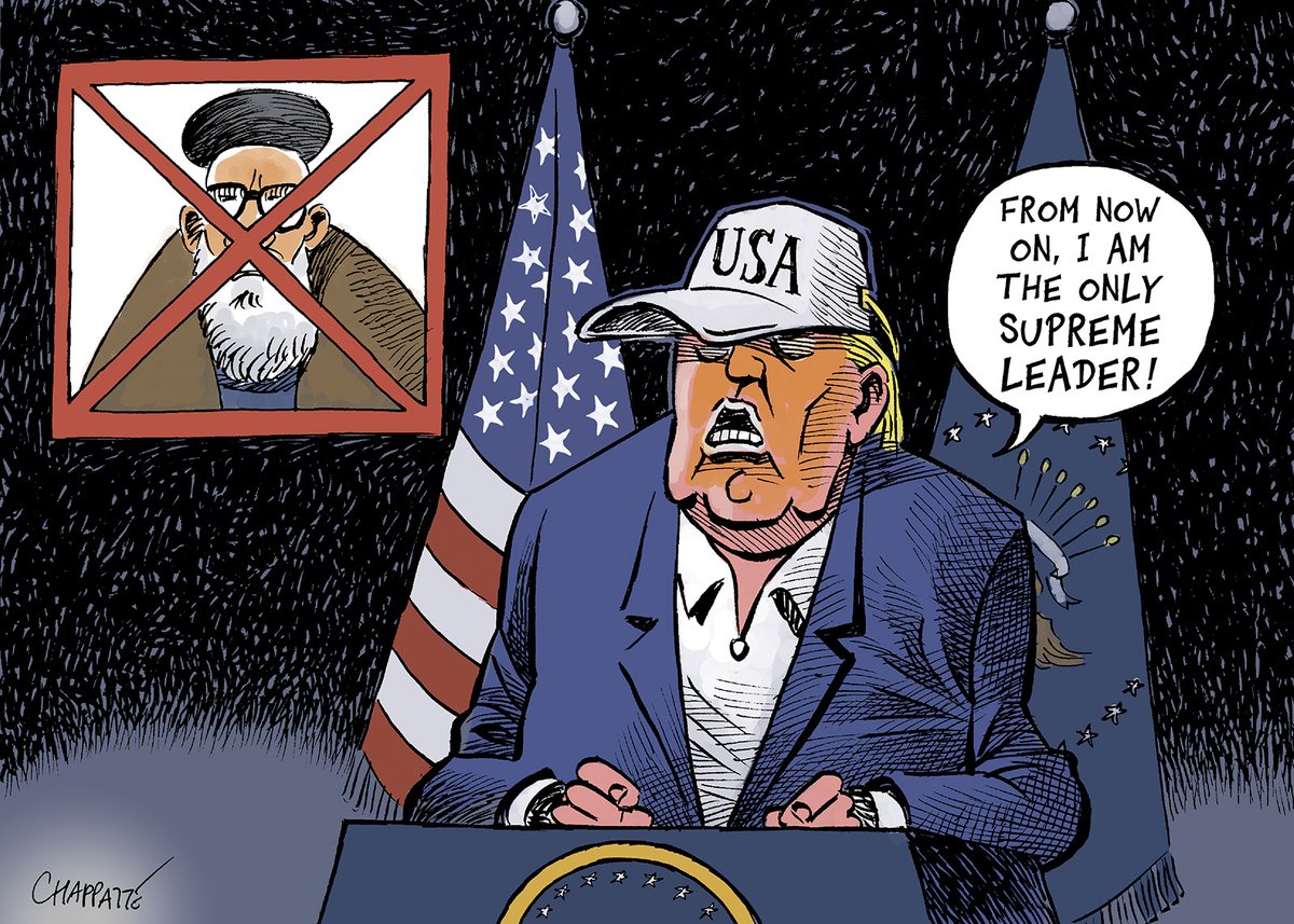 Iran's leadership decapitated - © Chappatte in Le Temps , Geneva 👉  chappatte.com/en/images/iran…
