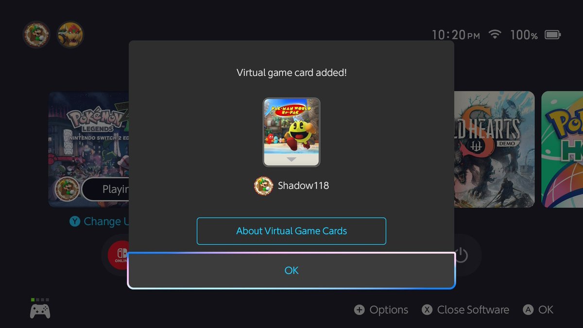 StarryShadow218's tweet image. Was pretty close to nabbing #SonicSuperstars Digital Deluxe Edition last night, but considering how often it pops up figured i can get it later on

But grabbed #PacManWorldRePac and the Chrome skin last night at the very least #PacMan #NintendoSwitch2 #Videogames
