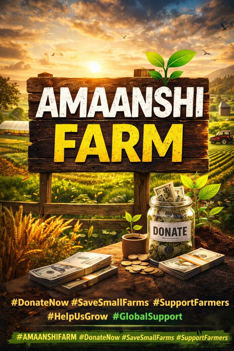 AMAANSHIfarm's tweet photo. Every $10 matters. Every share matters.
Be part of something real. Be part of growth.๐ธ
#gofundme #DonateNow #GlobalSupport
#SustainableFarming
#OrganicFuture
#SmallBusinessSupport
#AMAANSHIFARM #DonateNow #SaveSmallFarms #SupportFarmers #HelpUsGrow #GlobalSupport https://t.co/xuYUdA66fX