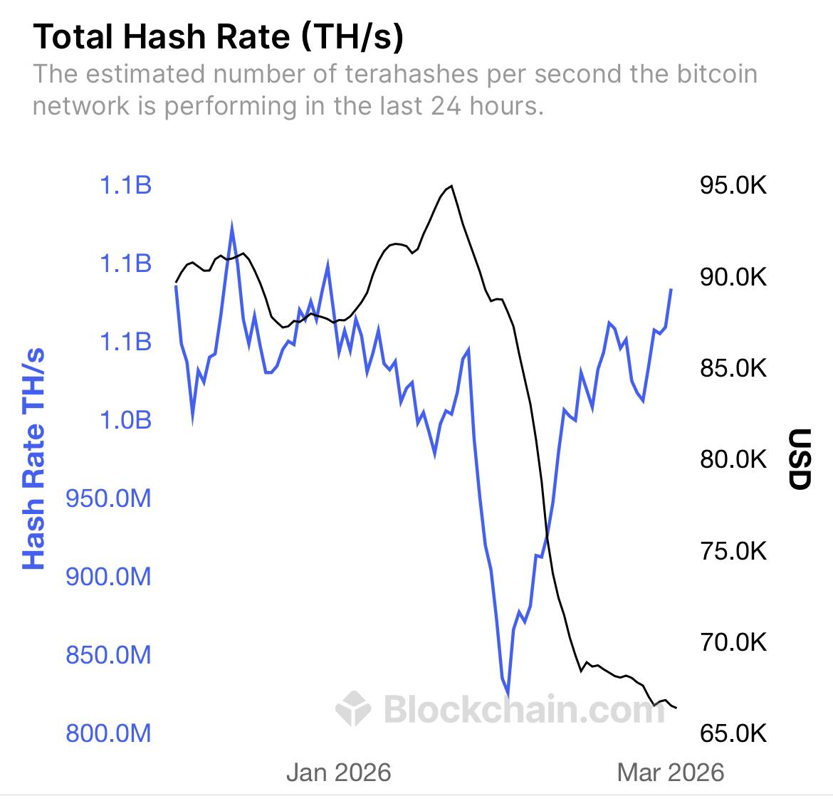 AlphaVpro's tweet image. ⛏️ DATO: BITCOIN ES ANTIFRÁGIL
El Hashrate de Bitcoin borra la caída del 15% de octubre y marca una recuperación en "V" brutal. 🚀

Mientras hay un conflicto, la seguridad de la red marca nuevos máximos.
La red más segura del mundo no entiende de guerras. 🛡️
#Bitcoin #Hashrate