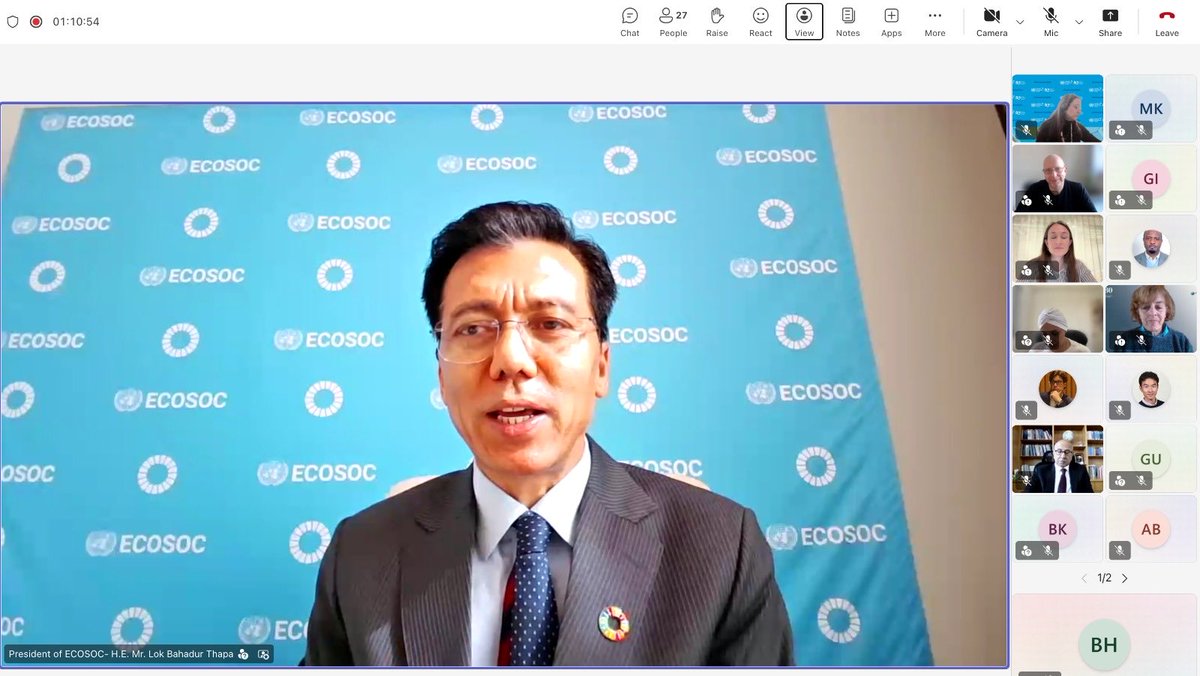 UN ECOSOC President tweet media