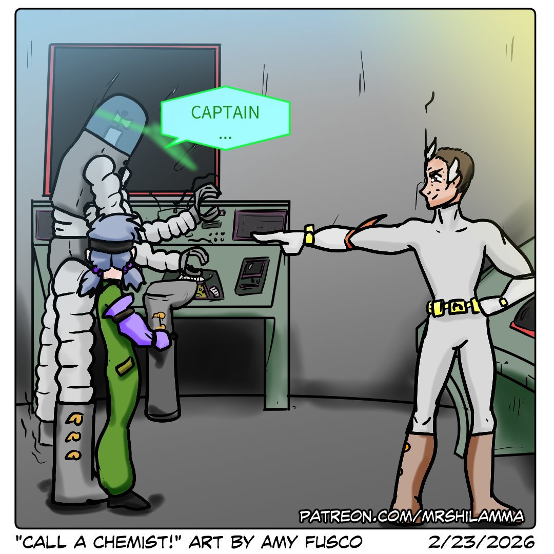 KappaKafeStudio's tweet photo. #SpaceDadJokes 8 "Call a Chemist" https://t.co/KlMnr5Ea6e