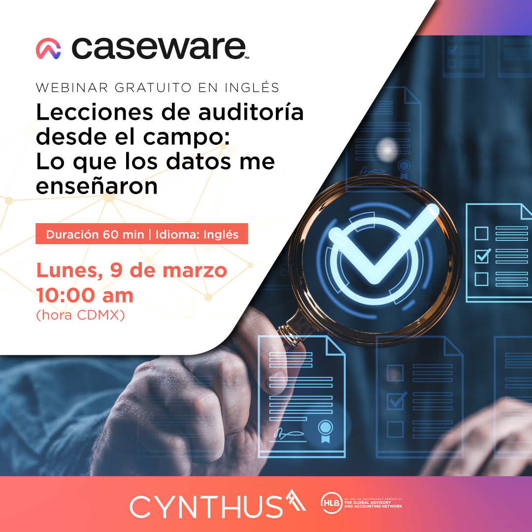 Únete al #webinar de Caseware y descubre consejos sobre IDEA para trabajar de forma más inteligente, detectar riesgos ocultos y mejorar resultados en auditoría y análisis de datos.  

Regístrate aquí: 
👉register.gotowebinar.com/register/79243…