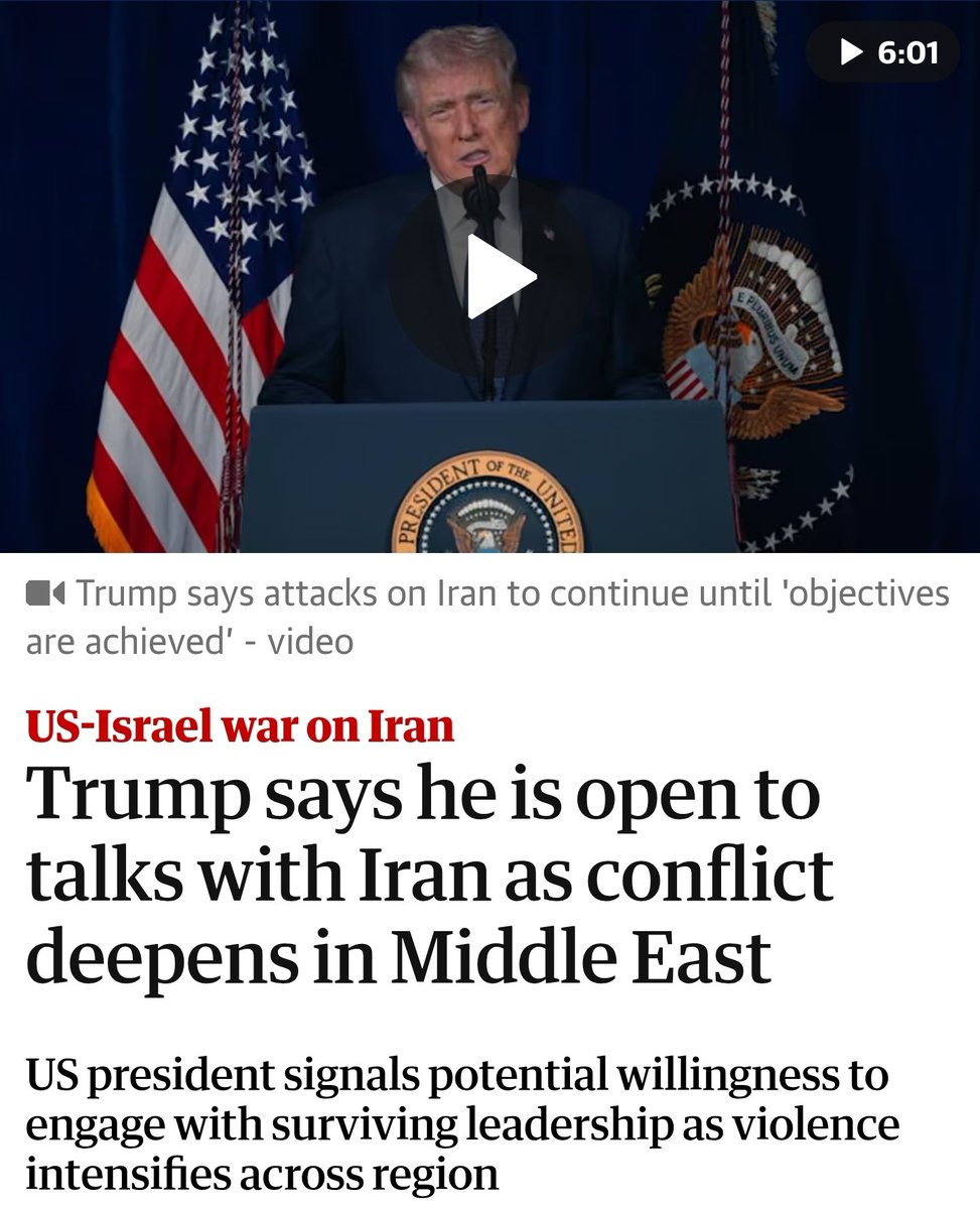 Pemerintah US Lagi kelabakan karena Kongres minta penjelasan knapa mereka nyerang Iran, padahal secara konstitusi semua perang harus disetujui kongres.

Kata menhan US "kita ga mulai perang" secara konteks utuh sepertinya merujuk pada puluhan tahun Iran 'mengganggu' kepentingan