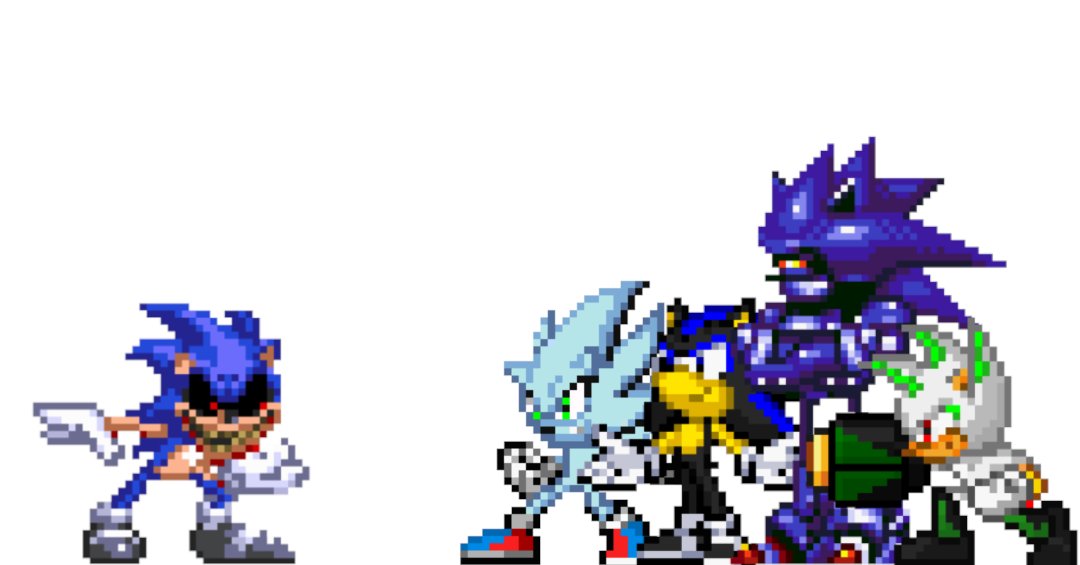Kaidudeishere's tweet photo. Got bored, so i just put X up against the big 4 of sonic fan villains, which side takes the victory?
#sonicexe #SonicTheHedgehog #smbz #nazounleashed #finalfantasysonicx #sonicrpg https://t.co/37kTzgWKcq