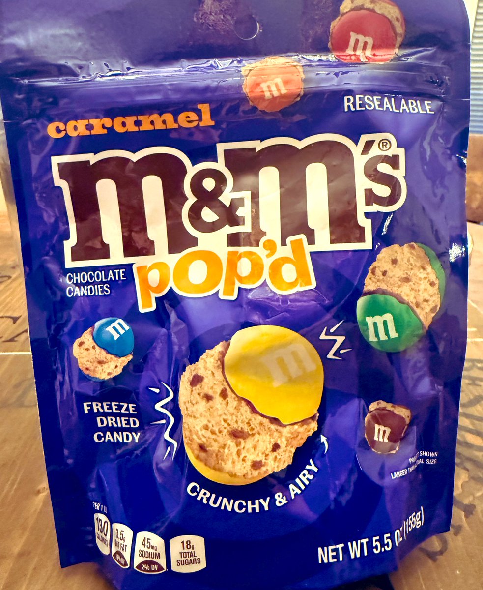 So good! M&amp;M’S POP’d Caramel.
The freeze-dried candy trend, I GET IT!!!
Crunchy. Airy. Totally caramel-y which I love.
If you’re a fan of M&amp;M’S like me, DONT sleep on M&amp;M’S Pop’d Caramel. Get M&amp;M’S POP’d Caramel today!  M&amp;Ms:  It’s more fun together.
#iHeartPartner <a href="/mmschocolate/">M&M’S</a>