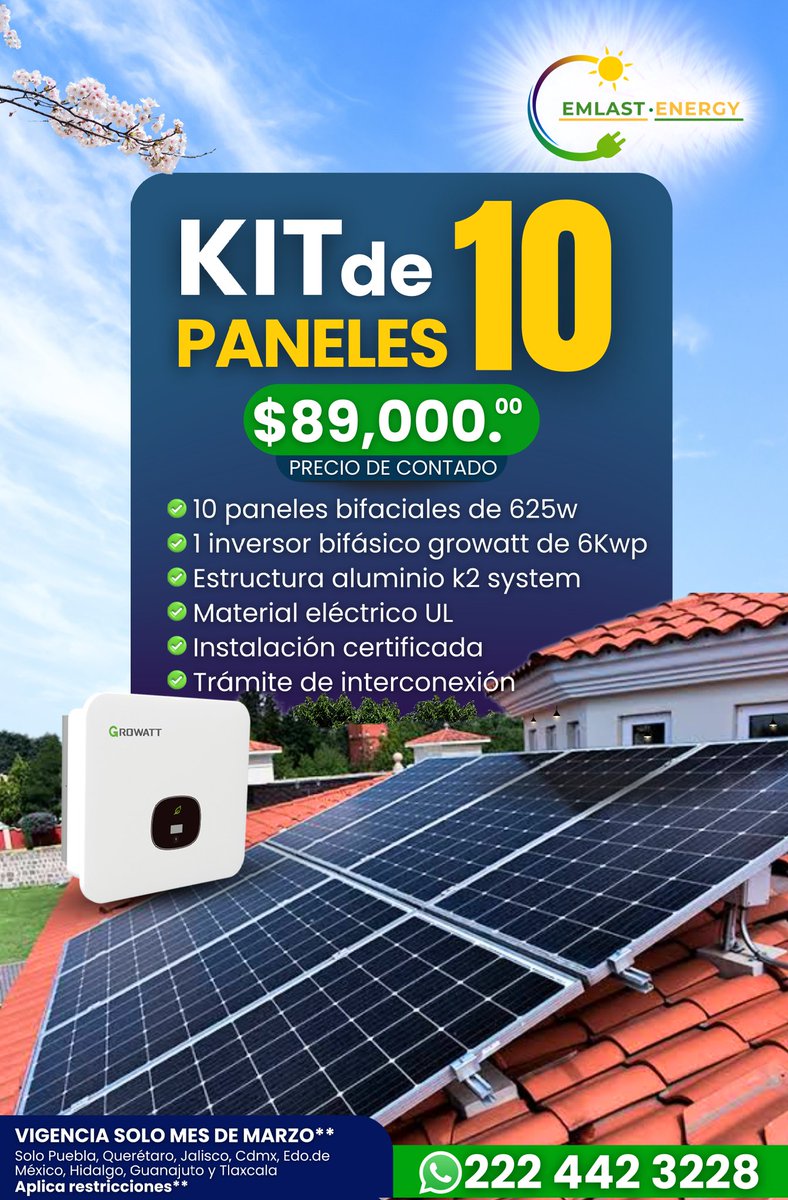 EmlastEnergy's tweet photo. 👷🏻‍♂️☀️𝗕𝗔𝗝𝗔 𝗧𝗨 𝗥𝗘𝗖𝗜𝗕𝗢 𝗗𝗘 𝗟𝗨𝗭 𝗖𝗢𝗡 𝗣𝗔𝗡𝗘𝗟𝗘𝗦 𝗦𝗢𝗟𝗔𝗥𝗘𝗦
✅️𝖨𝗇𝗌𝗍𝖺𝗅𝖺 𝗍𝗎 𝗌𝗂𝗌𝗍𝖾𝗆𝖺 𝖿𝗈𝗍𝗈𝗏𝗈𝗅𝗍𝖺𝗂𝖼𝗈 𝖼𝗈𝗇 𝖤𝗆𝗅𝖺𝗌𝗍 𝖤𝗇𝖾𝗋𝗀𝗒 𝗒 𝗲𝗺𝗽𝗶𝗲𝘇𝗮 𝗮 𝗮𝗵𝗼𝗿𝗿𝗮𝗿!🎉
#PanelesSolares #EnergíaSolar #ReciboDeLuz https://t.co/TzR5qNIcKT