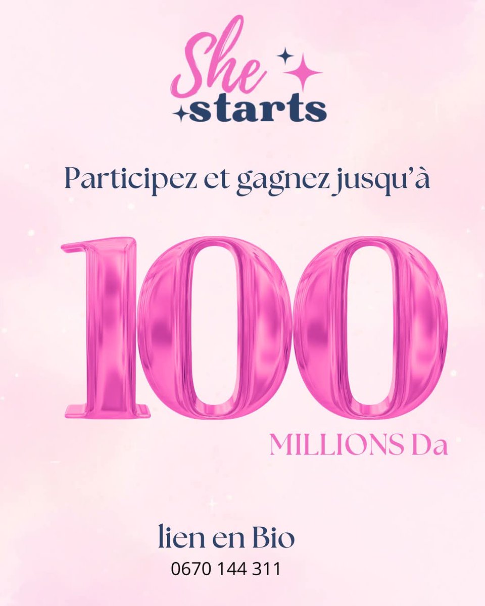 PlusMaghreb's tweet photo. Maghrebplus le partenaire médiatique de la compétition She starts 
Organisée par Innov'elle: Réseau des femmes entrepreneurs Algérienne 
#maghrebplus 
الشريك الإعلامي لمسابقة 👇👇
She starts 
#project #womenempowerment #businessowner #innovelle https://t.co/B0USiWBrLa