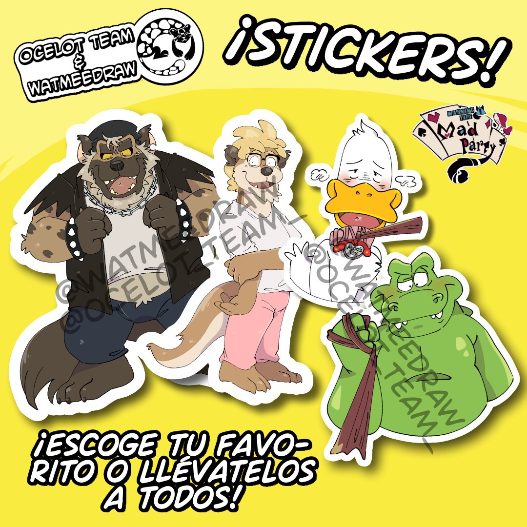 Ocelot team presenta con ustedes a <a href="/WatmeeDraw/">WATMEE (K0MS CLOSED 5/5)</a> 🎨🐱

con esto presentamos su primer merch disponible aquí! Francis y nuestra querida nutria regresa! Y en forma de stikers!

como también esta playera brabucona jajajaja una de la cual no querrás perder ~