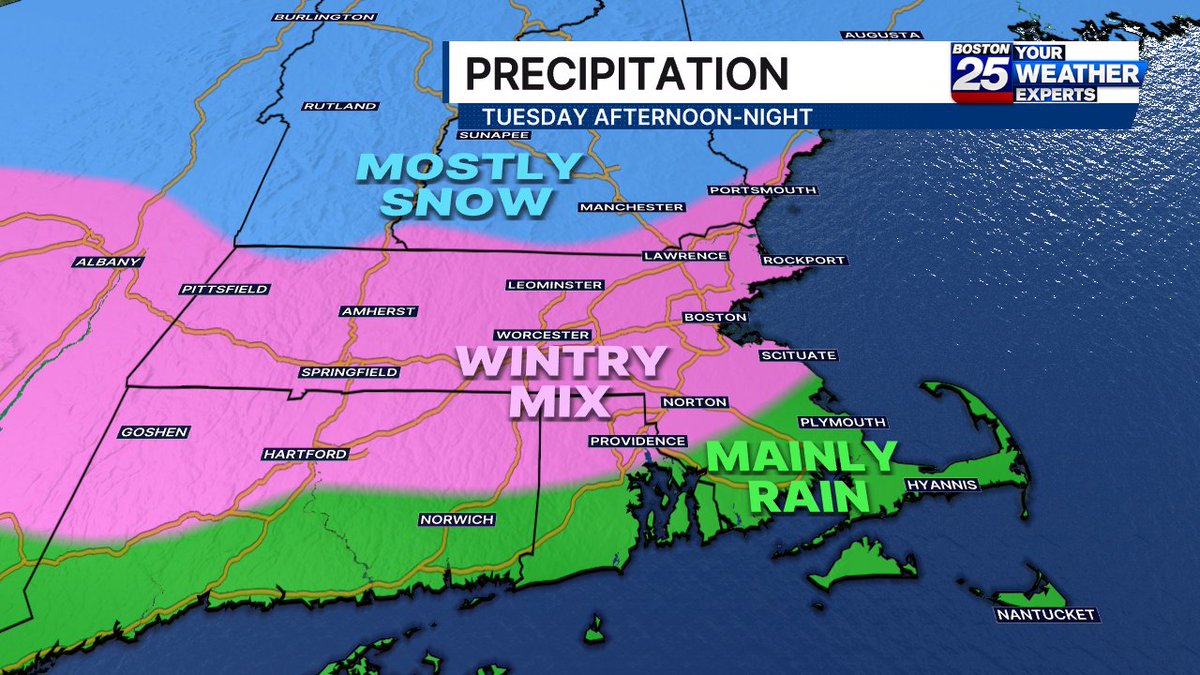 Expect slick spots Tuesday afternoon through the night. Snow to rain ...