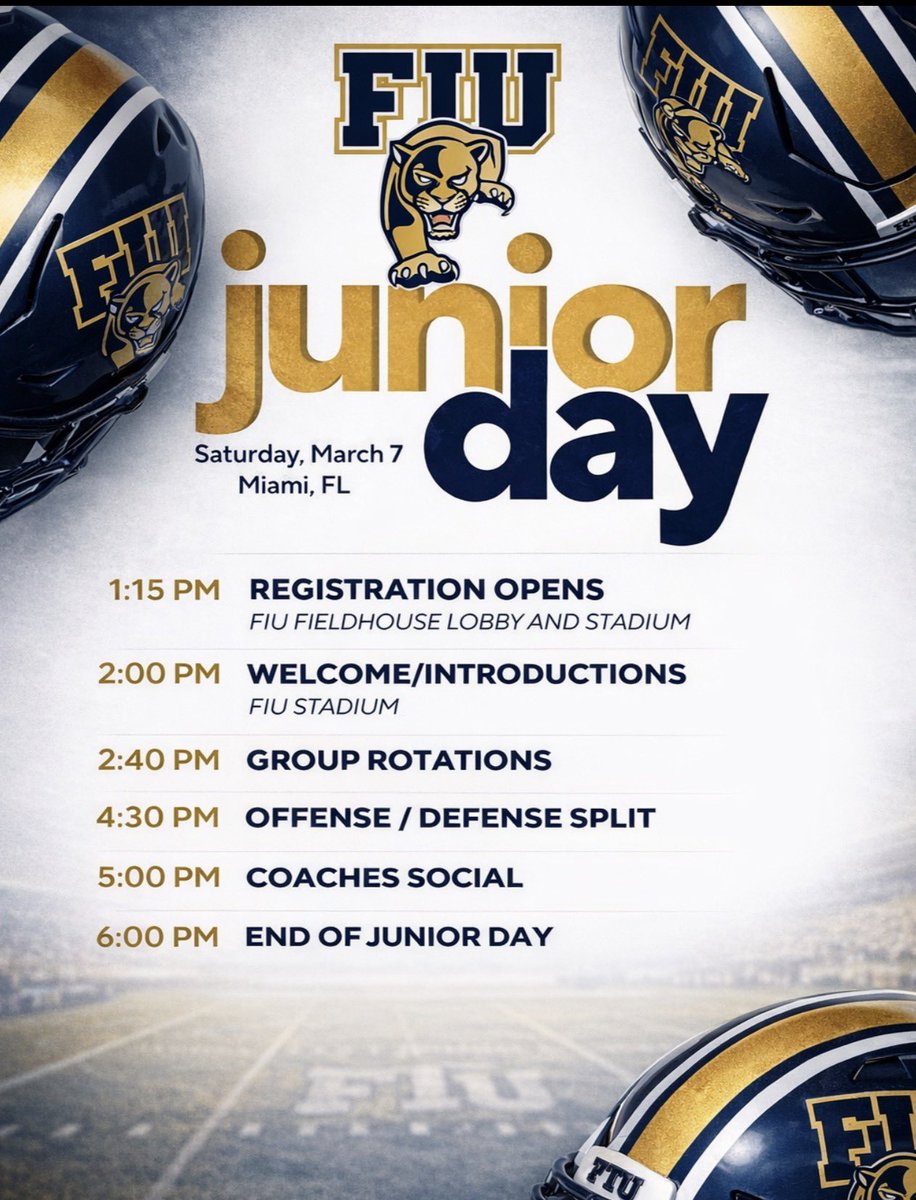 DonnieElam11832's tweet photo. Thank you @FIUFBRecruiting for inviting me to the junior day, can’t wait to see what’s down there !! @ElkhartLionsFB @CoachCurry213 https://t.co/xKIYPUtTsw