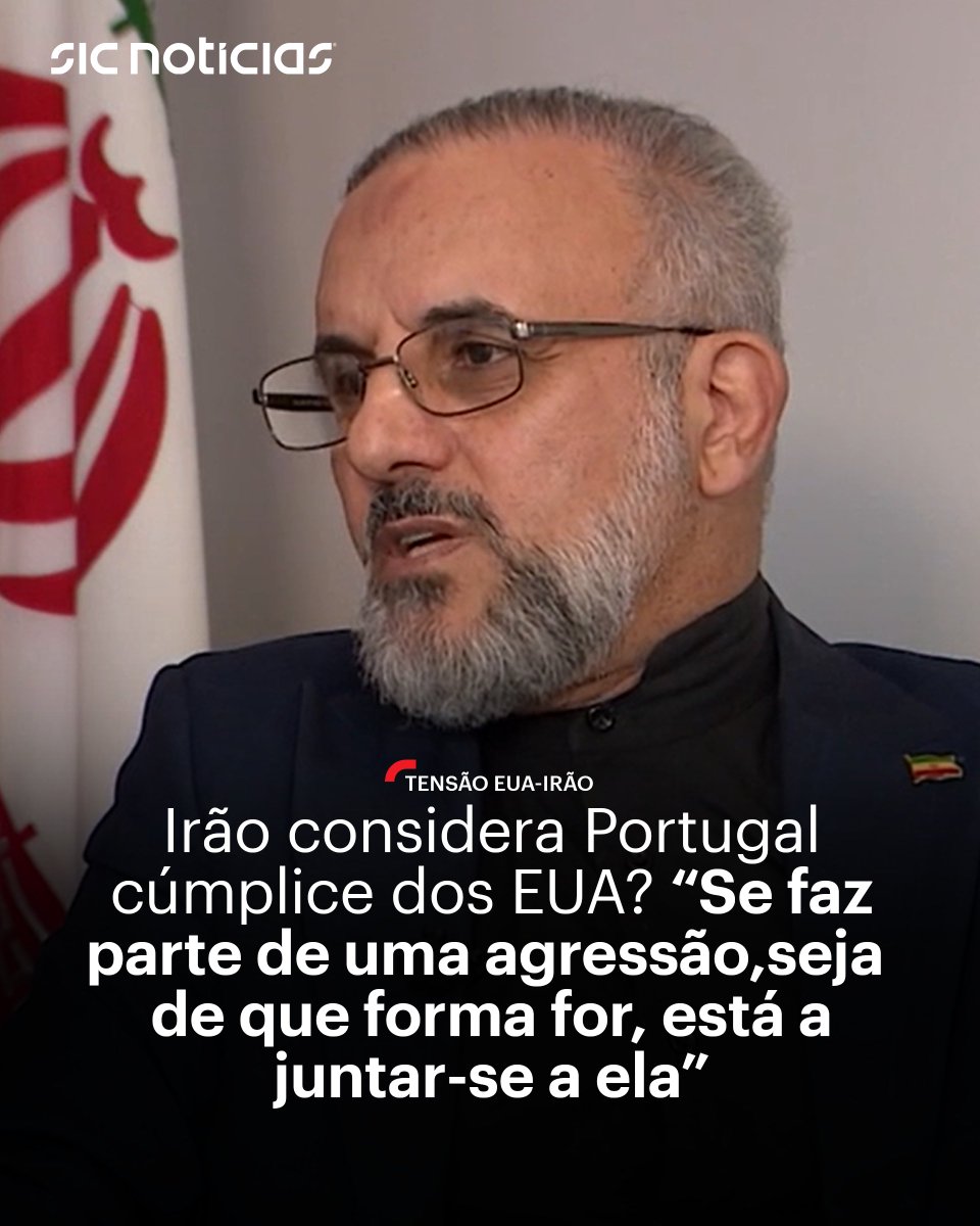 O embaixador do Irão em Lisboa lamenta que o Governo português não tenha condenado os ataques lançados por Israel e pelos EUA. Em entrevista à SIC, sugere ainda que, ao ceder a base das Lajes à Força Aérea norte-americana, Portugal está também a integrar aquilo que classifica