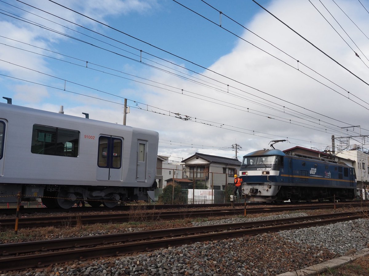 kd_5249's tweet photo. 2026.3.3
8862レ
甲24
東武鉄道90000系甲種輸送
EF210-302[吹]+91002f,10B
下松にて
90000系第二編成が日立笠戸を出場､偶然なのか牽引機は押し桃の二号機が担当します。 https://t.co/RhAiKZmXbg