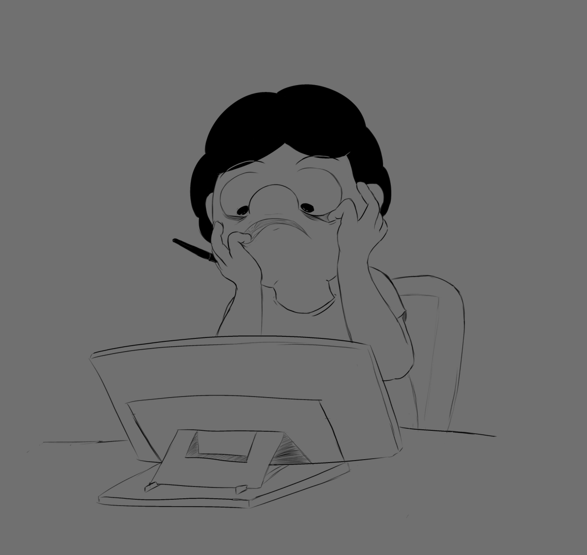 DaxSlays's tweet photo. An hour of looking at a blank canvas. https://t.co/KgGbJceewT